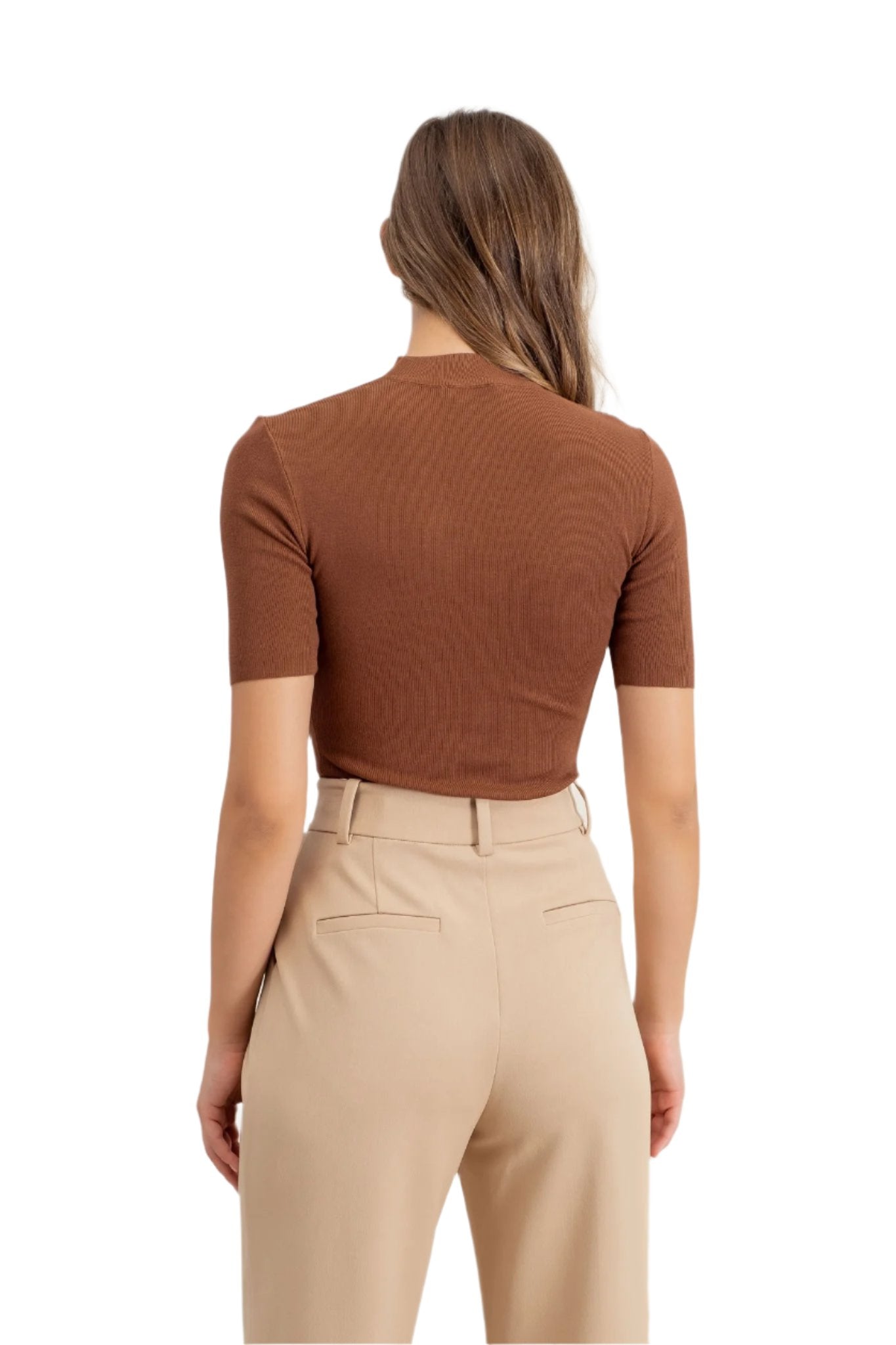 Evelyn - Short Sleeve Knit Top