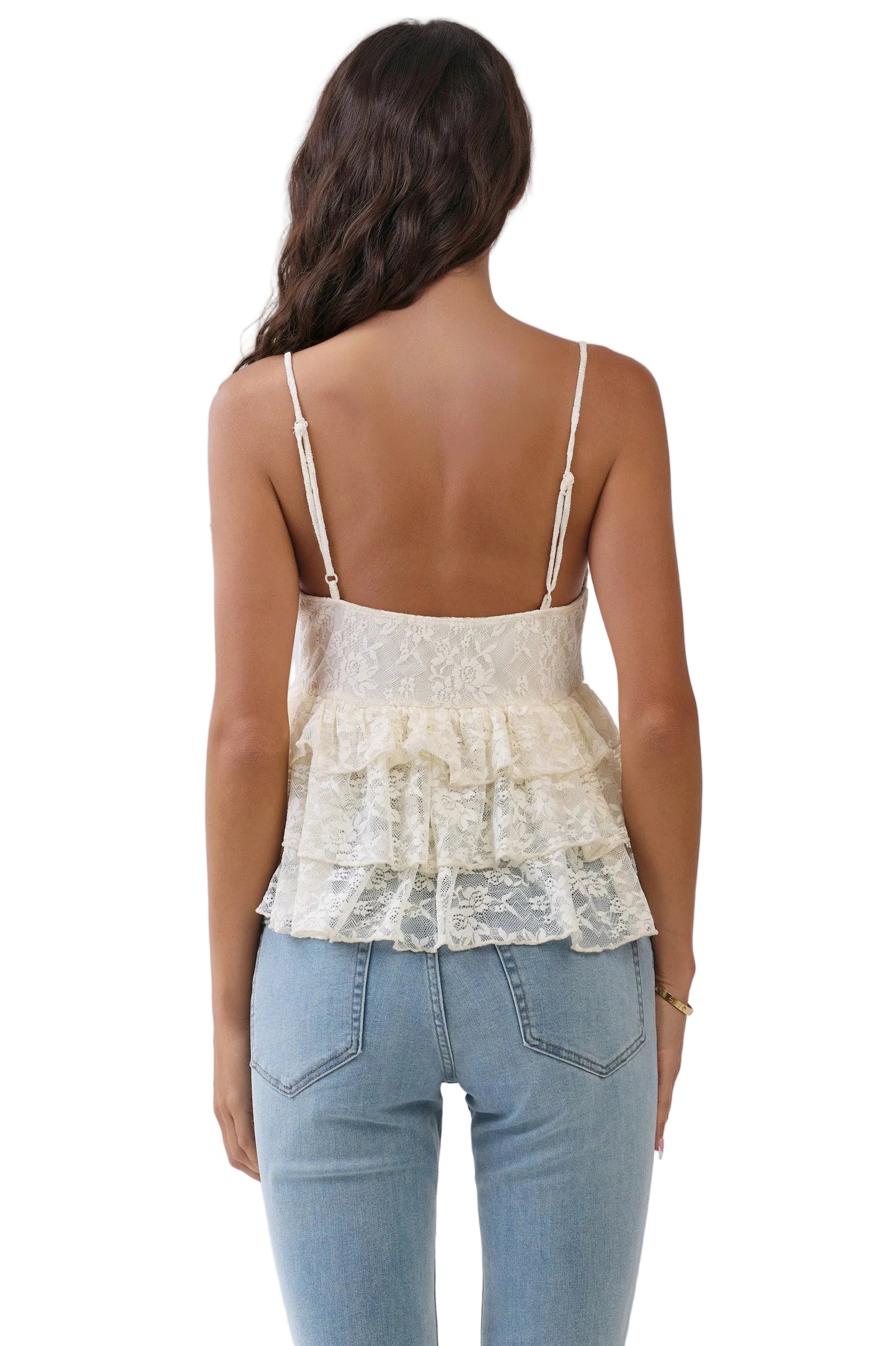 Mari Tiered Lace Babydoll Cami