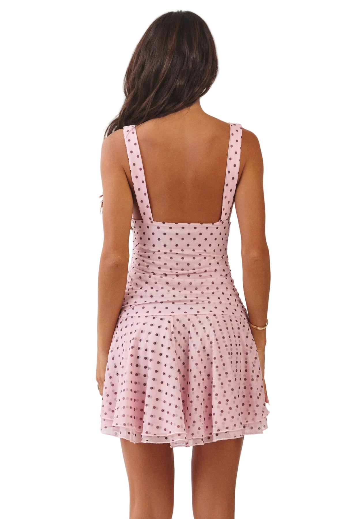 Marilyn Polka Dot Dress - PINK