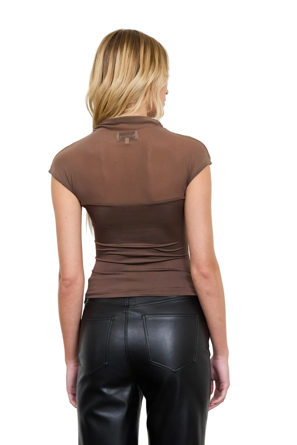 Sheer Mock Neck Top
