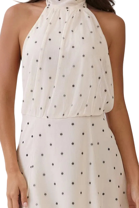 Dolly Polka Dot Dress - White