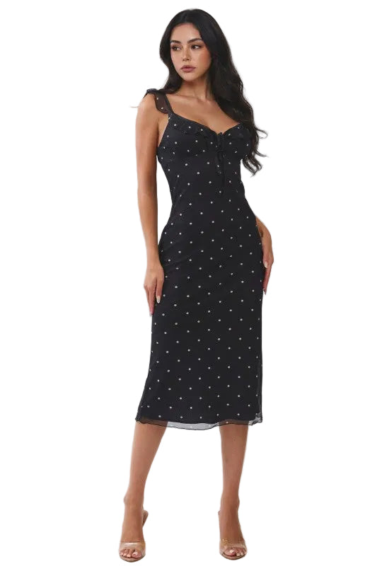 Sami Ruffle Polka Dot Dress