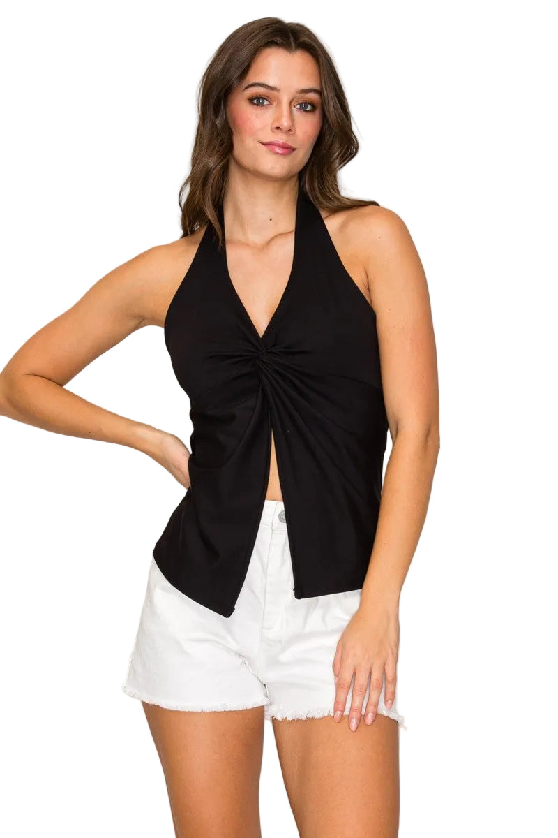 Leah Halter Twist Top