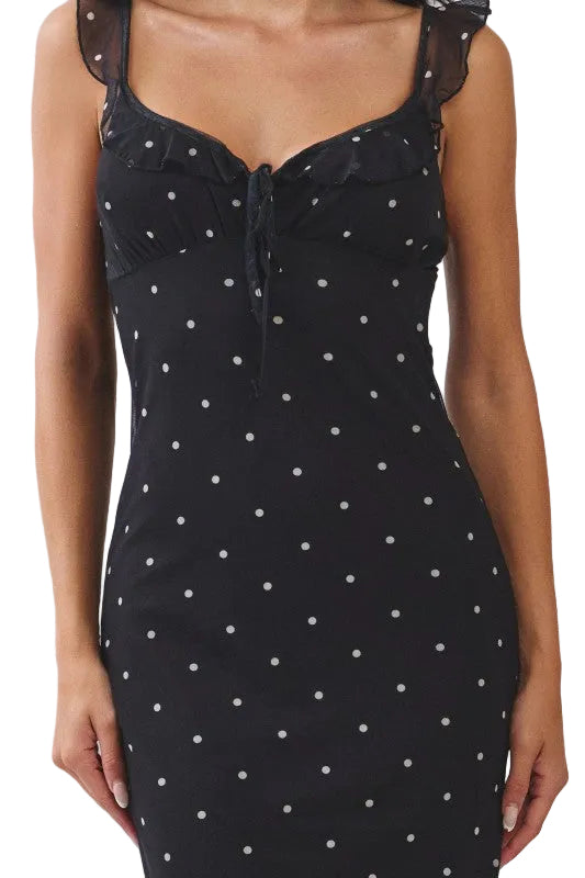 Sami Ruffle Polka Dot Dress