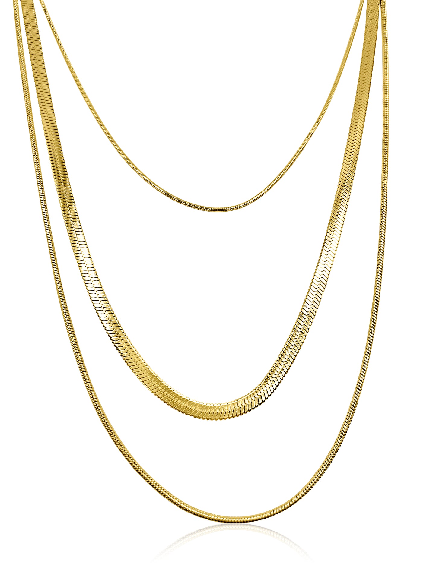 Triple Herringbone Necklace