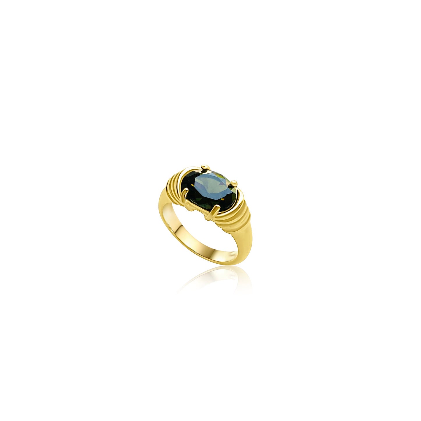 Gold Zirconia Ring