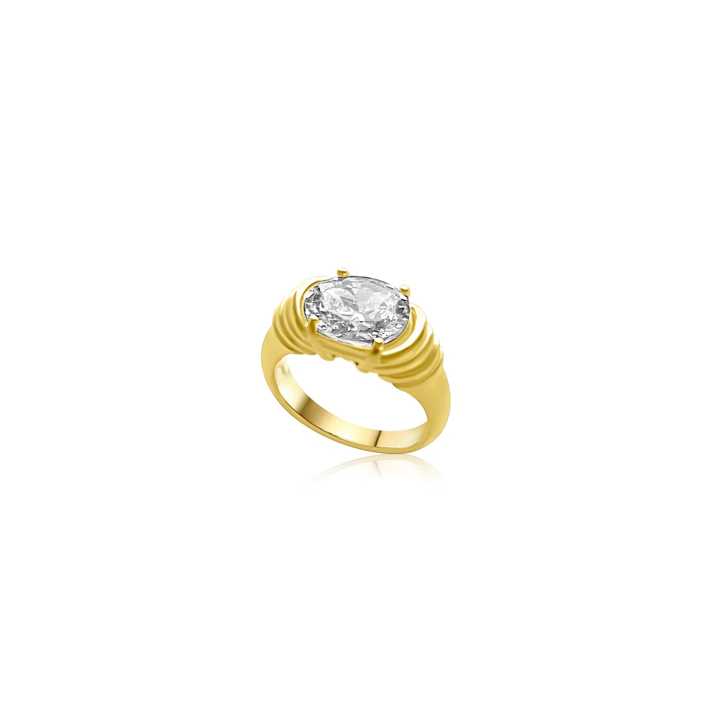 Gold Zirconia Ring