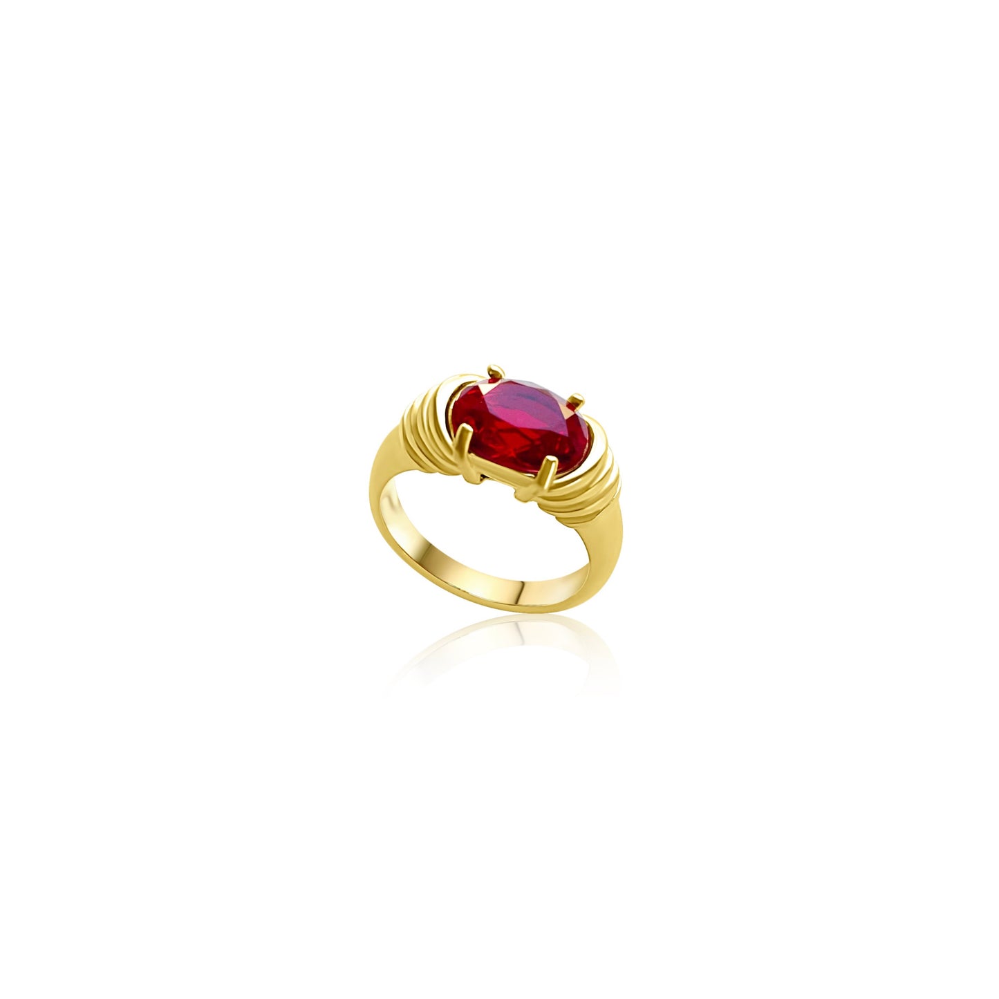 Gold Zirconia Ring